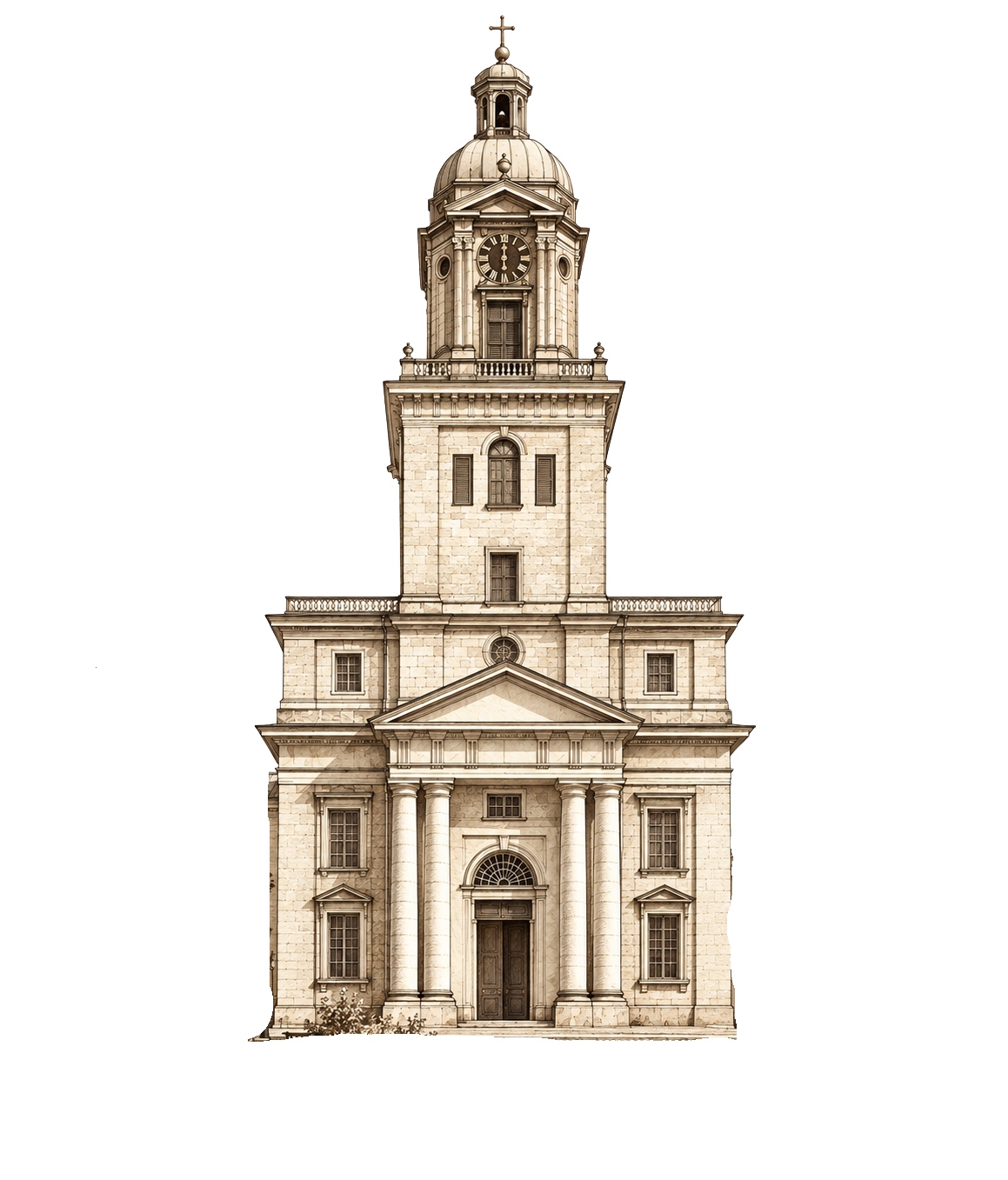 Göteborgsdomkyrka i sepia